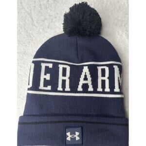 Under Armour Adult OSFM Knit Cuff Beanie With Pom New With Tags